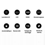 Lampe ongle LED pro 168 W avec détecteur automatique 5