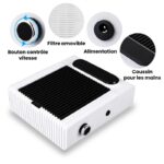 Aspirateur pour ongles 150W avec filtre amovible 8