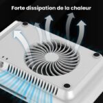 Aspirateur de table ongle 80W avec batterie et écran tactile 5