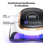 Lampe ongle LED pro 168 W avec détecteur automatique 8