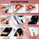 Ponceuse à ongle professionnelle 45000 tr/min 10