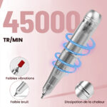 Ponceuse à ongle professionnelle 45000 tr/min 9