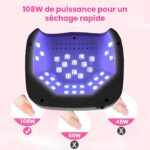 Lampe UV ongles Rechargeable 36 LEDS 8